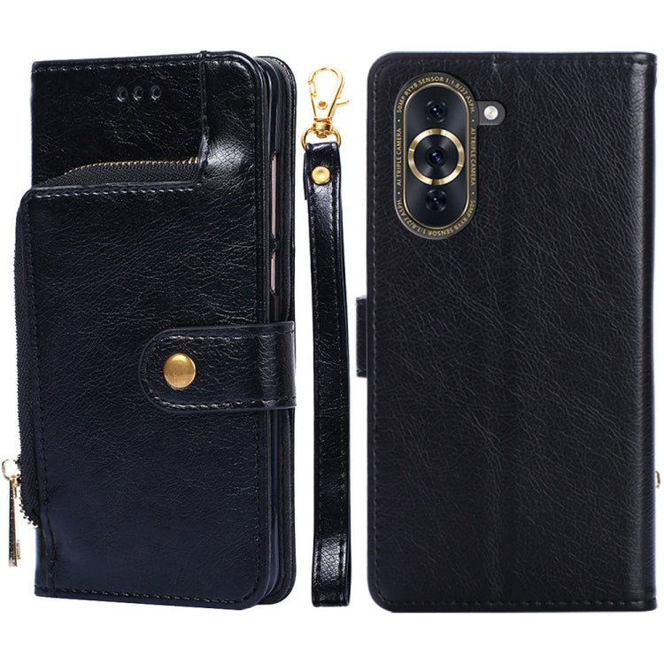 For Huawei nova 10 Pro Zipper Bag Leather Phone Case