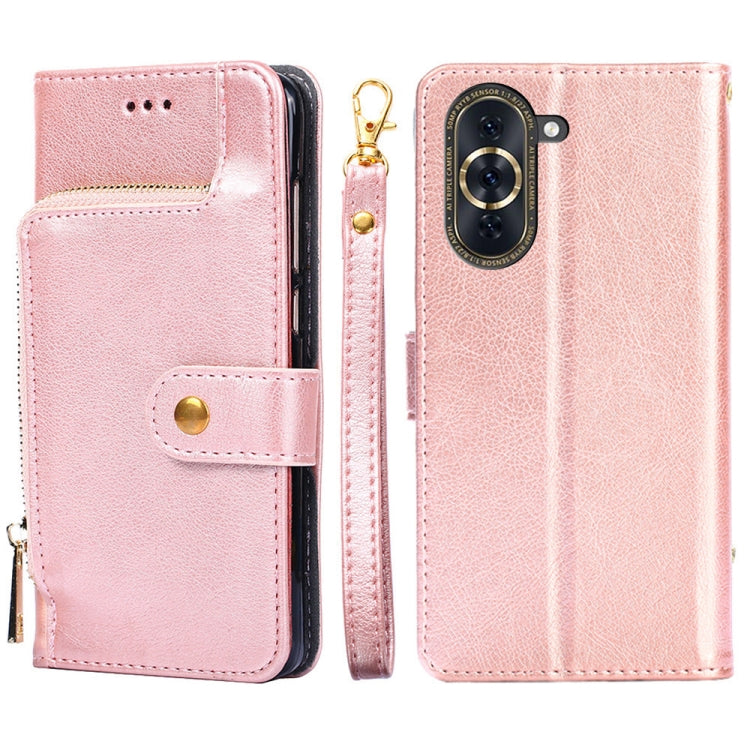 For Huawei nova 10 Pro Zipper Bag Leather Phone Case