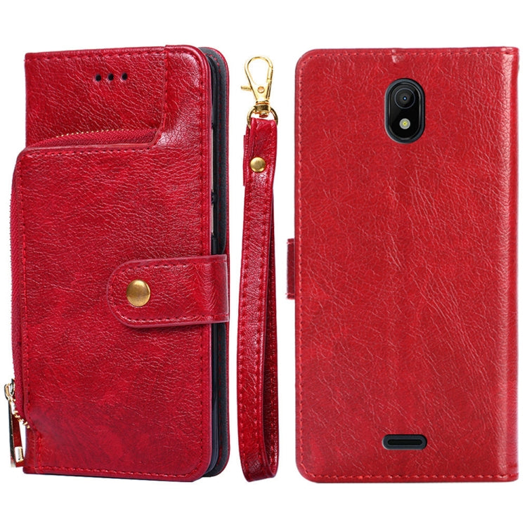For Nokia C100 Zipper Bag Leather Phone Case
