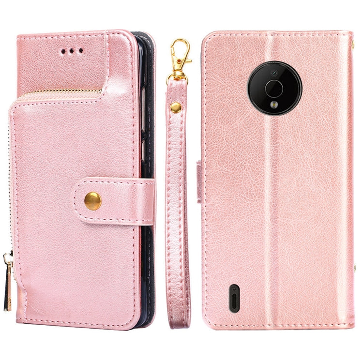 For Nokia C200 Zipper Bag Leather Phone Case