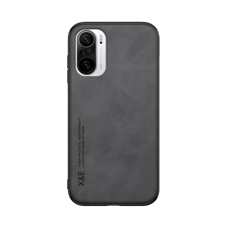 For Xiaomi Redmi K40 Skin Feel Magnetic Leather Back Phone Case