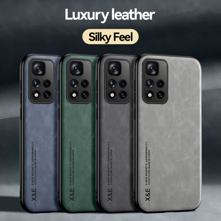 For Xiaomi Redmi Note 11 Pro 5G Skin Feel Magnetic Leather Back Phone Case