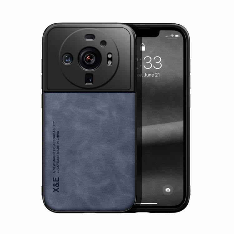 For Xiaomi 12s Ultra Skin Feel Magnetic Leather Back Phone Case