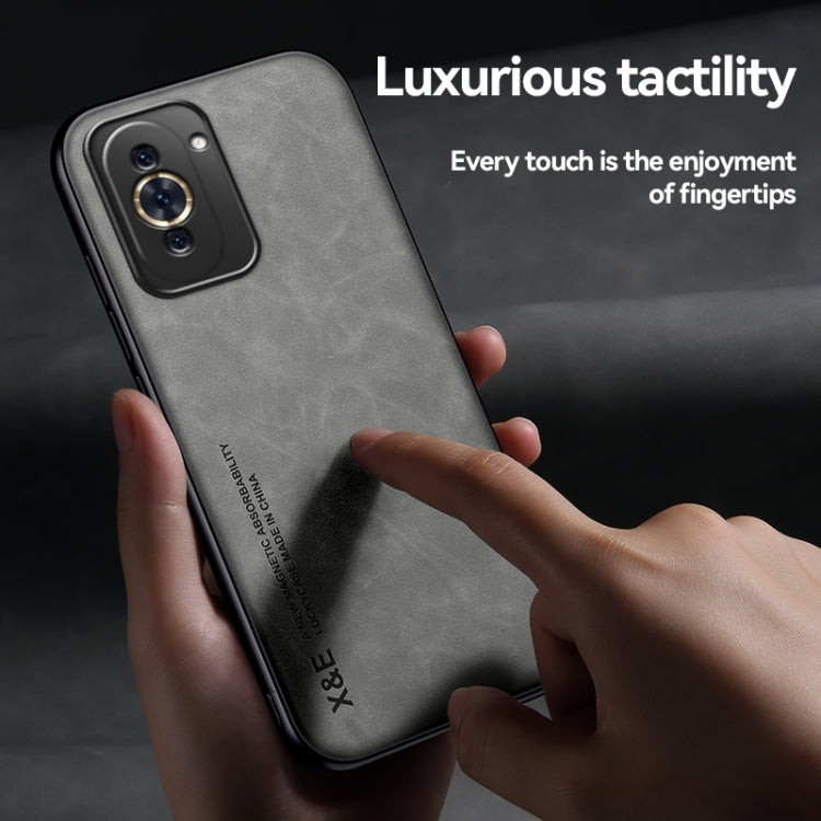 For Huawei Nova 10 Skin Feel Magnetic Leather Back Phone Case