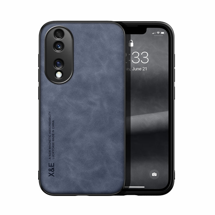 For Honor 70 Skin Feel Magnetic Leather Back Phone Case