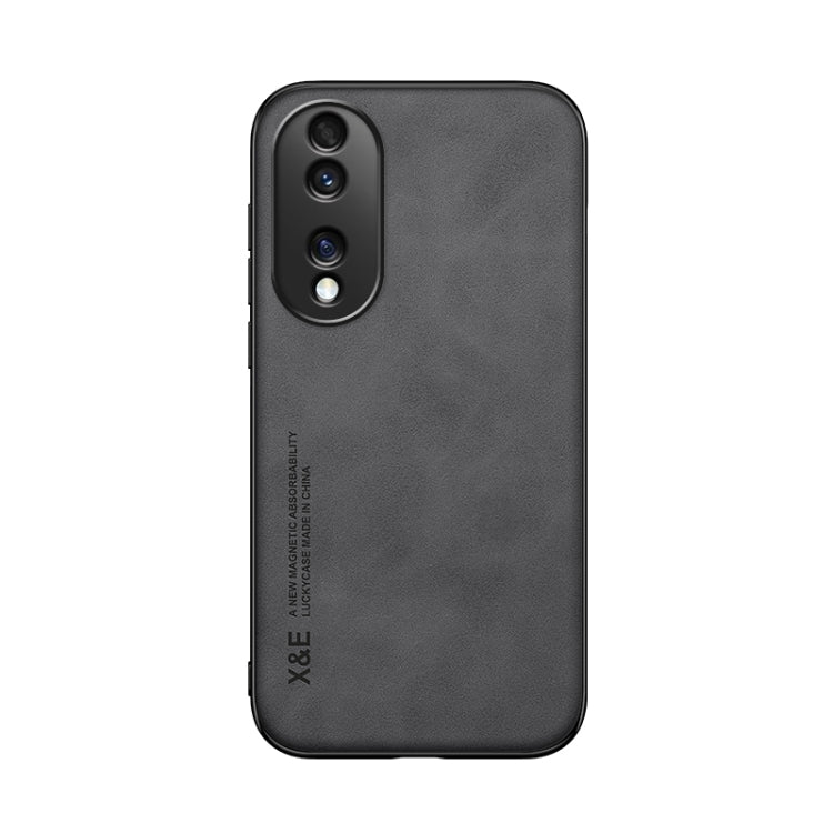 For Honor 70 Skin Feel Magnetic Leather Back Phone Case