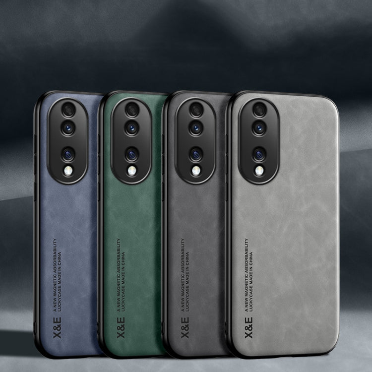 For Honor 70 Skin Feel Magnetic Leather Back Phone Case