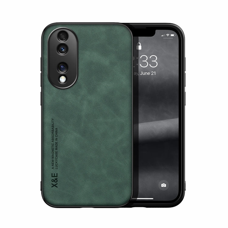 For Honor 70 Pro Skin Feel Magnetic Leather Back Phone Case