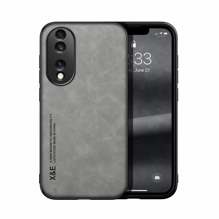 For Honor 70 Pro Skin Feel Magnetic Leather Back Phone Case