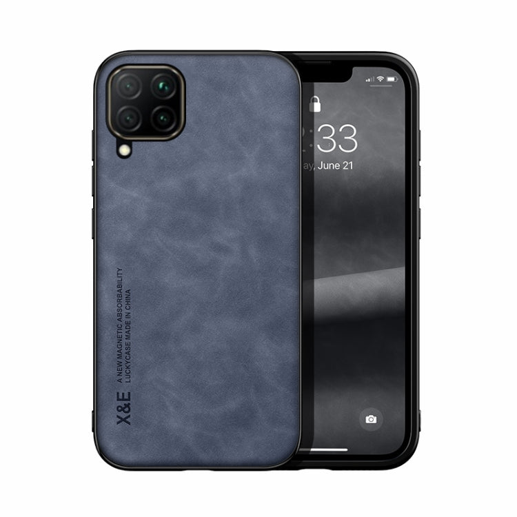 For Samsung Galaxy A22 4G Skin Feel Magnetic Leather Back Phone Case