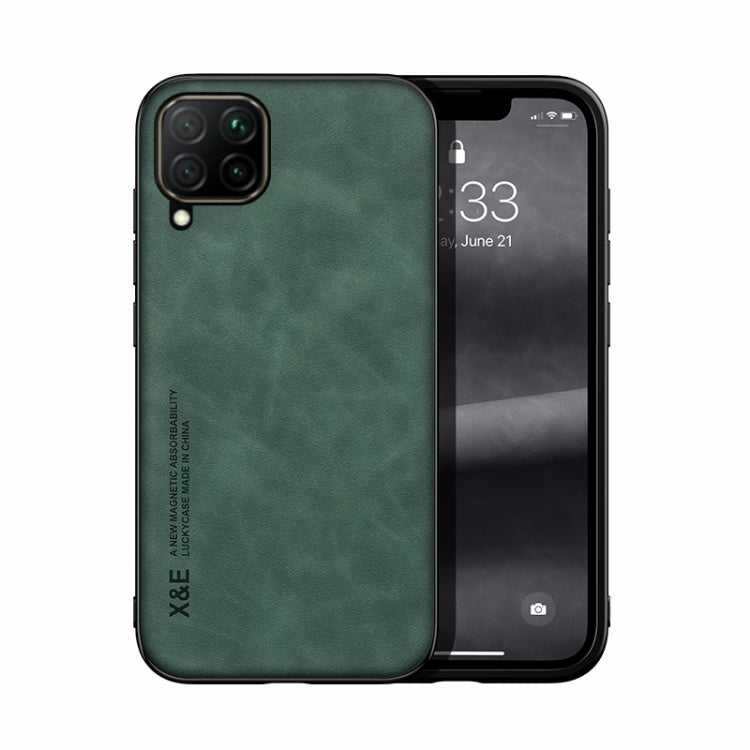 For Samsung Galaxy A22 4G Skin Feel Magnetic Leather Back Phone Case
