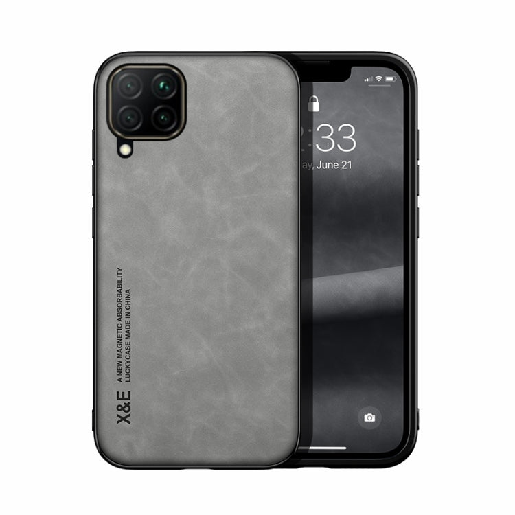 For Samsung Galaxy A22 4G Skin Feel Magnetic Leather Back Phone Case