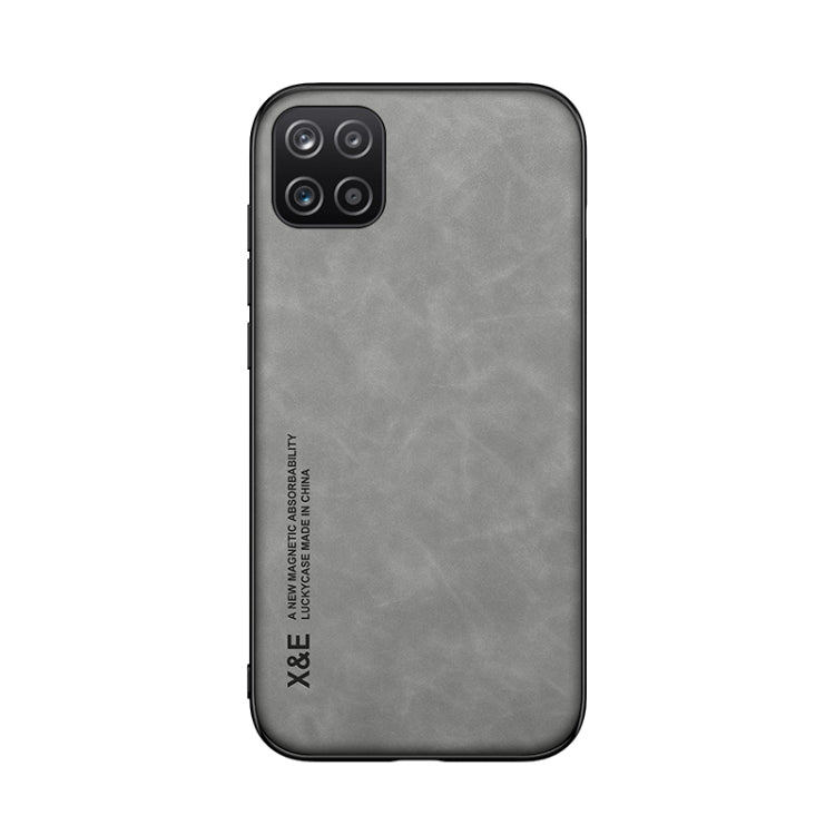 For Samsung Galaxy A22 5G Skin Feel Magnetic Leather Back Phone Case