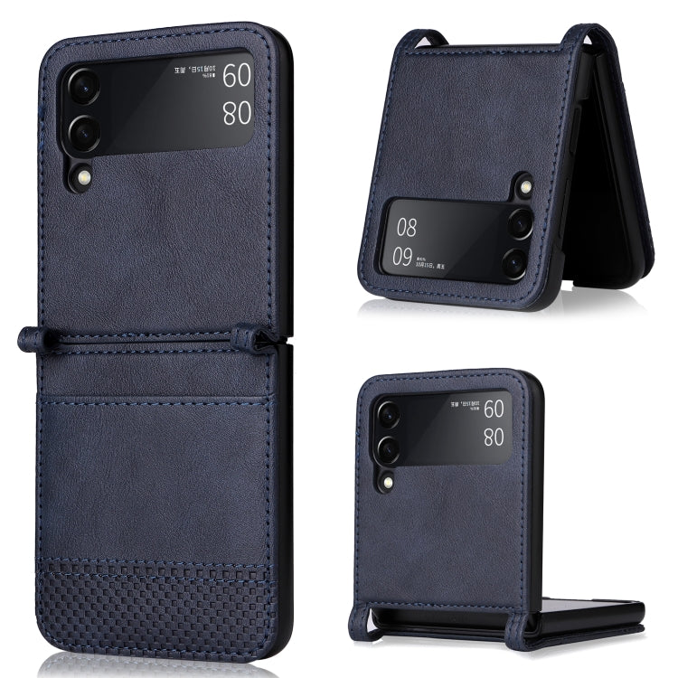 For Samsung Galaxy Z Filp4 5G Vintage Texture Folding Leather Phone Case