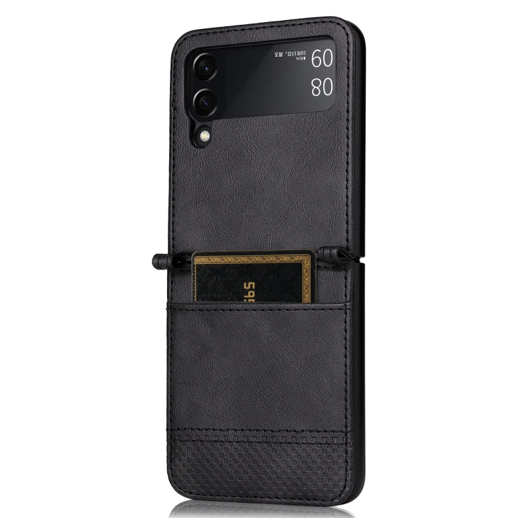 For Samsung Galaxy Z Filp4 5G Vintage Texture Folding Leather Phone Case