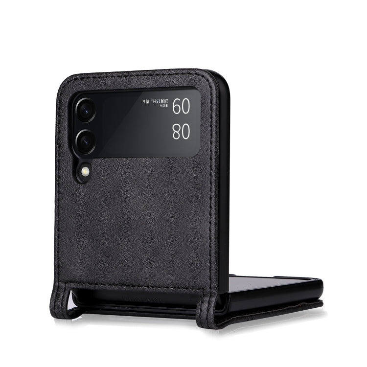 For Samsung Galaxy Z Filp4 5G Vintage Texture Folding Leather Phone Case