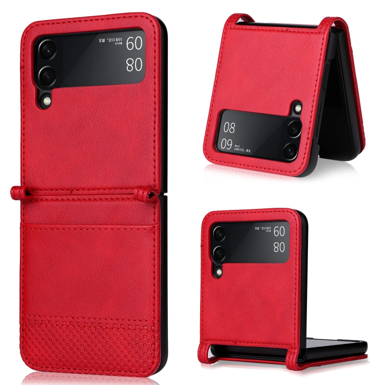 For Samsung Galaxy Z Filp4 5G Vintage Texture Folding Leather Phone Case