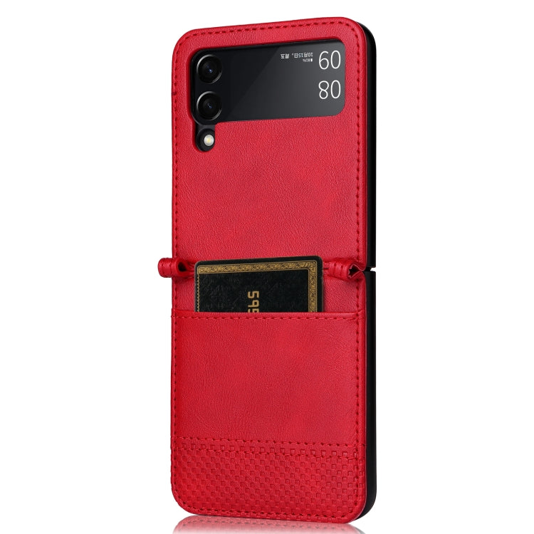 For Samsung Galaxy Z Filp4 5G Vintage Texture Folding Leather Phone Case
