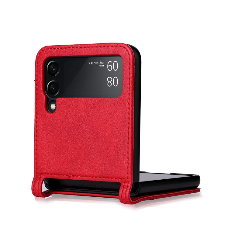 For Samsung Galaxy Z Filp4 5G Vintage Texture Folding Leather Phone Case