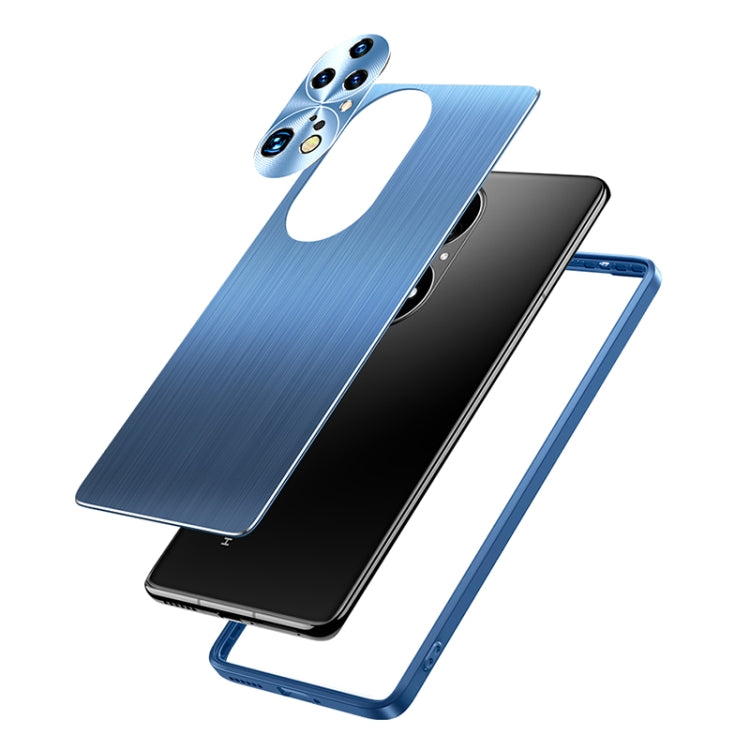 For Huawei P50 Pro Brushed Texture Shockproof Phone Case