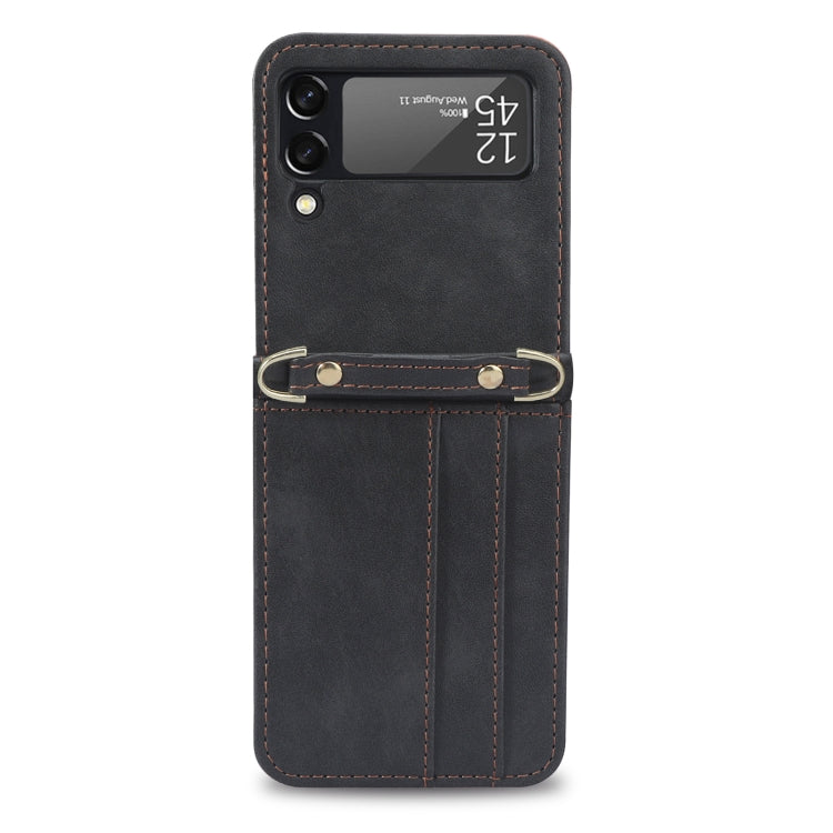 For Samsung Galaxy Z Filp4 5G Lanyard Folding Leather Phone Case