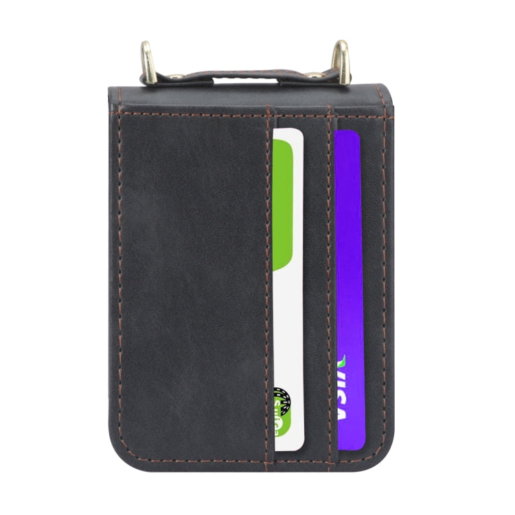 For Samsung Galaxy Z Filp4 5G Lanyard Folding Leather Phone Case