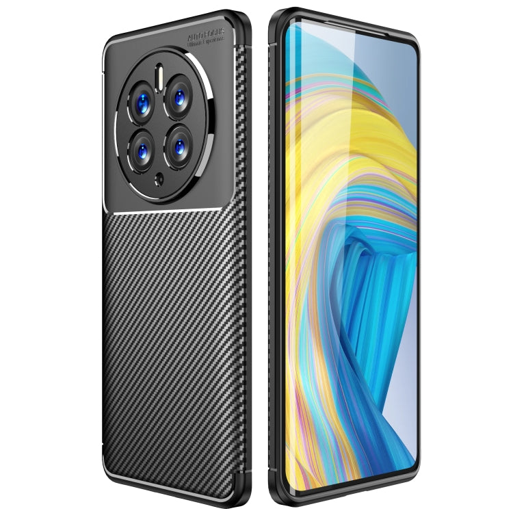 For Huawei Mate 50 Pro Carbon Fiber Texture Shockproof TPU Phone Case
