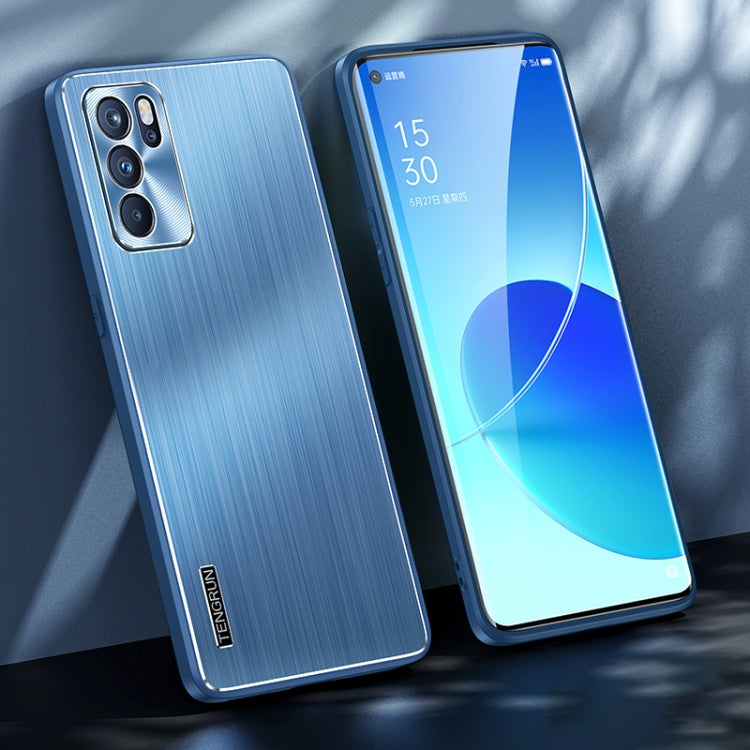 For OPPO Reno6 Pro 5G Brushed Texture Shockproof Phone Case