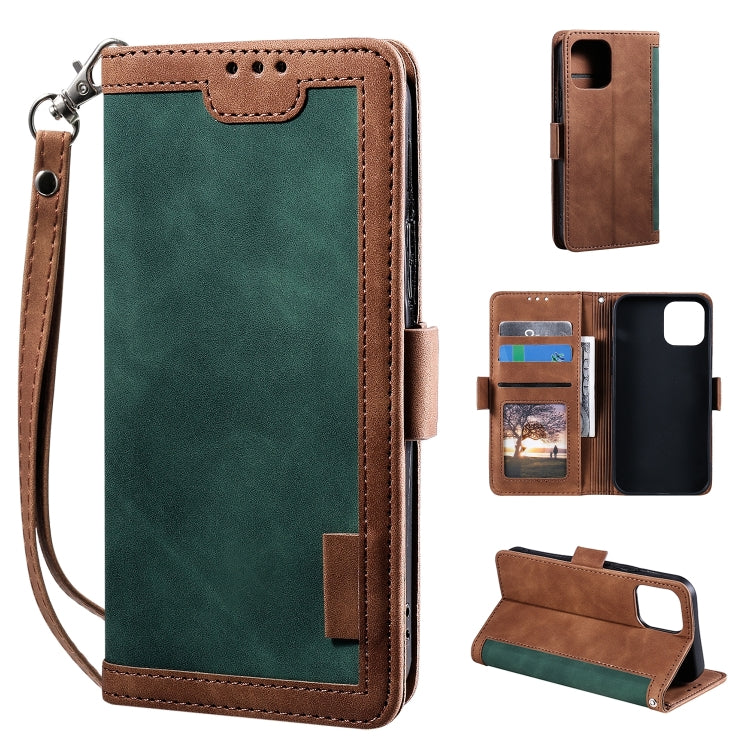 For iPhone 14 Pro Retro Splicing Leather Phone Case