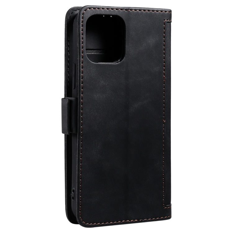 For iPhone 14 Retro Splicing Leather Phone Case