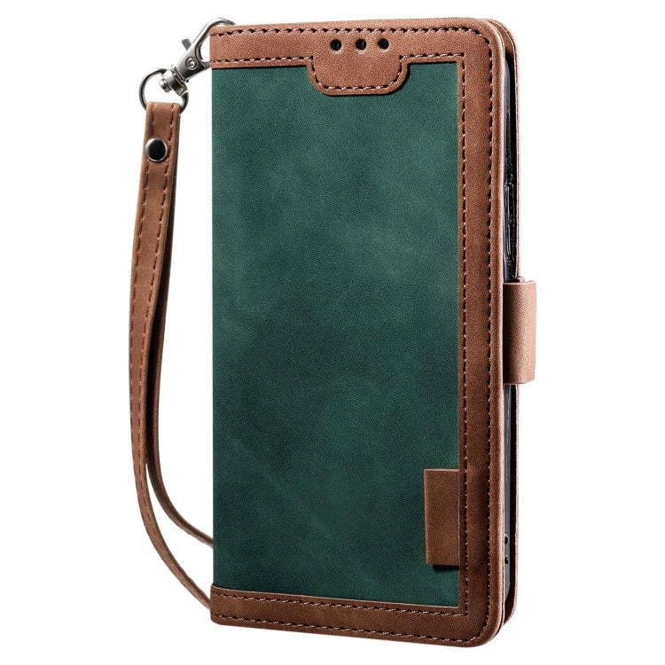 For iPhone 14 Retro Splicing Leather Phone Case