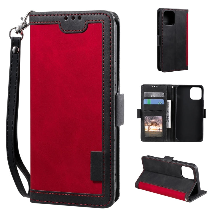 For iPhone 14 Plus Retro Splicing Leather Phone Case