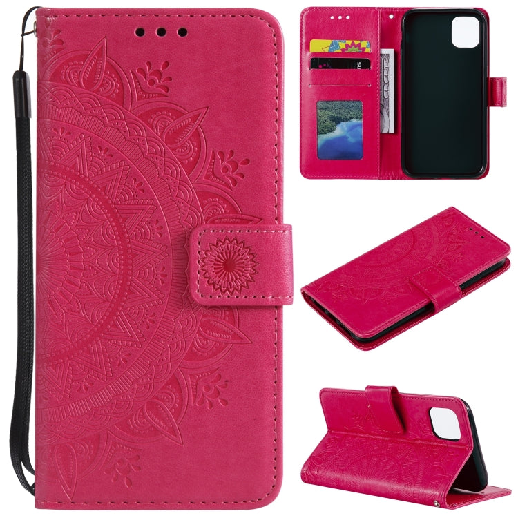 For iPhone 14 Pro Max Totem Flower Embossed Leather Case