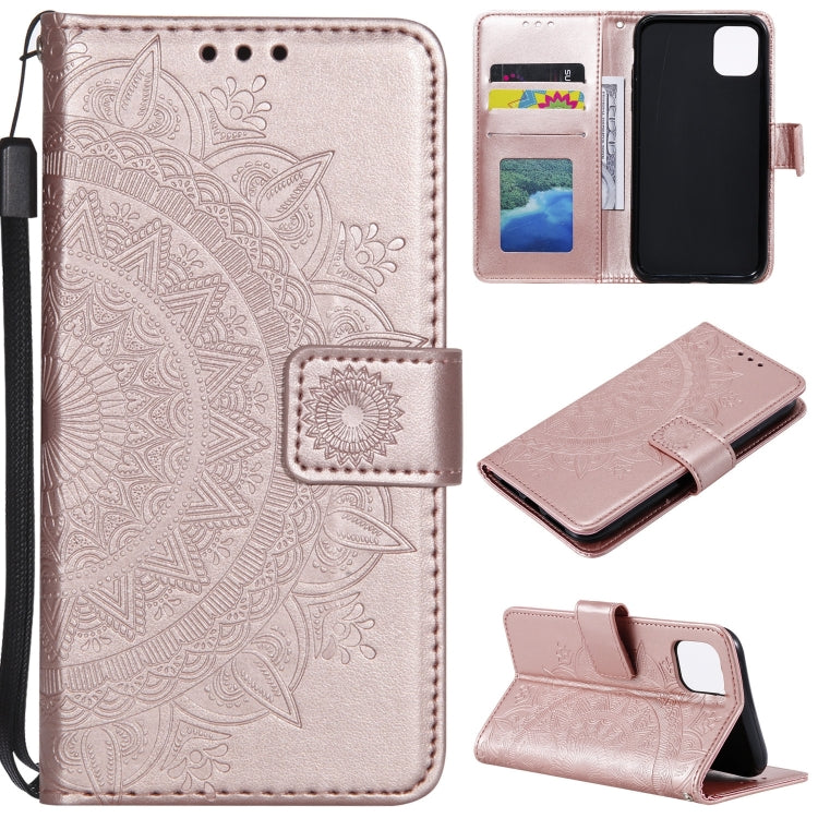 For iPhone 14 Pro Max Totem Flower Embossed Leather Case