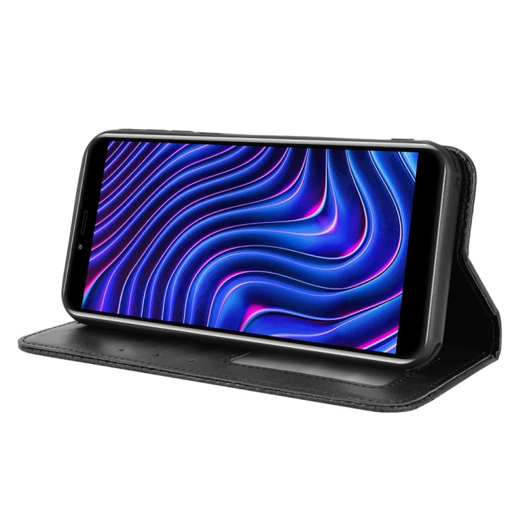 For BLU C5 Max 2022 Magnetic Buckle Retro Texture Leather Phone Case
