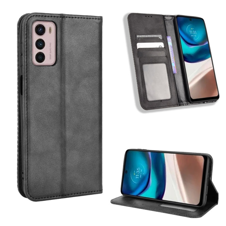 For Motorola Moto G42 Magnetic Buckle Retro Texture Leather Phone Case