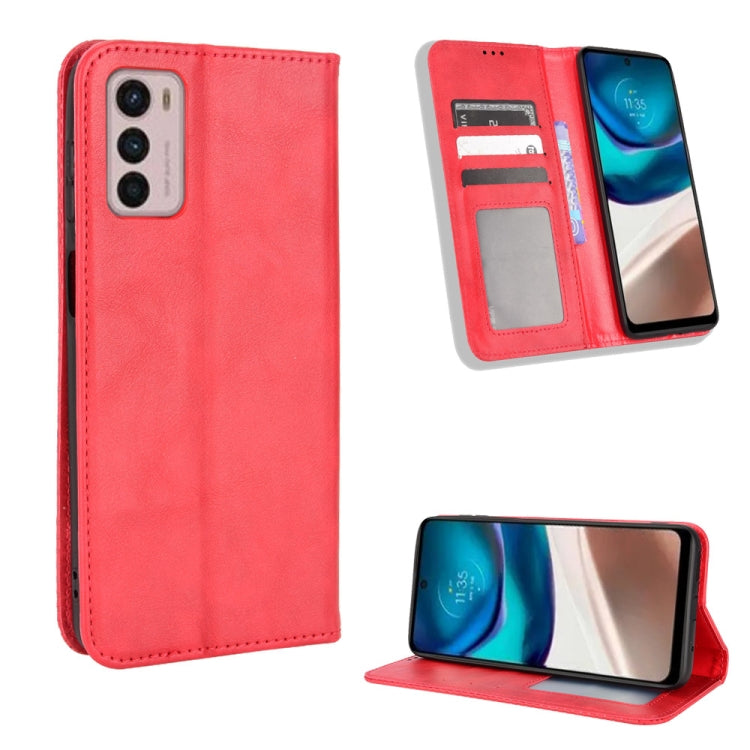 For Motorola Moto G42 Magnetic Buckle Retro Texture Leather Phone Case
