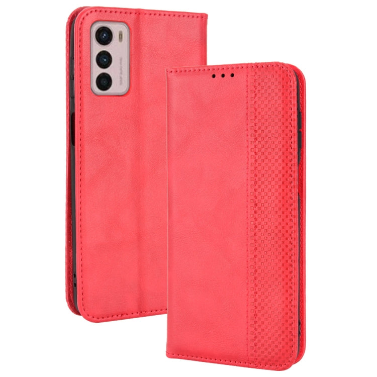 For Motorola Moto G42 Magnetic Buckle Retro Texture Leather Phone Case