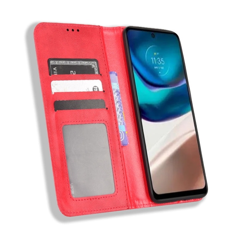 For Motorola Moto G42 Magnetic Buckle Retro Texture Leather Phone Case