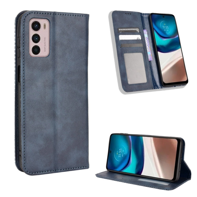 For Motorola Moto G42 Magnetic Buckle Retro Texture Leather Phone Case