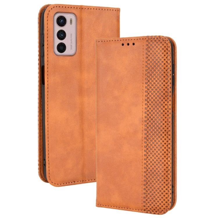 For Motorola Moto G42 Magnetic Buckle Retro Texture Leather Phone Case