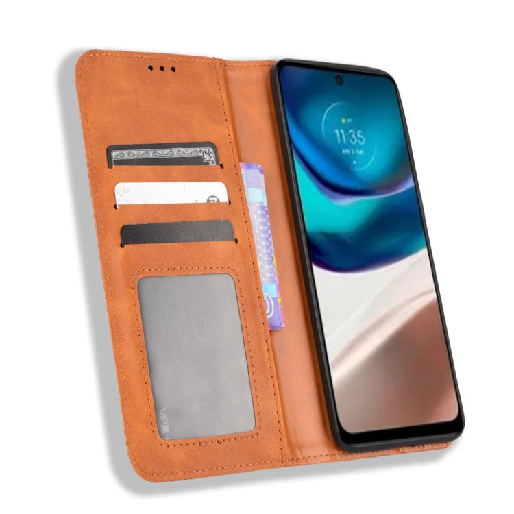 For Motorola Moto G42 Magnetic Buckle Retro Texture Leather Phone Case