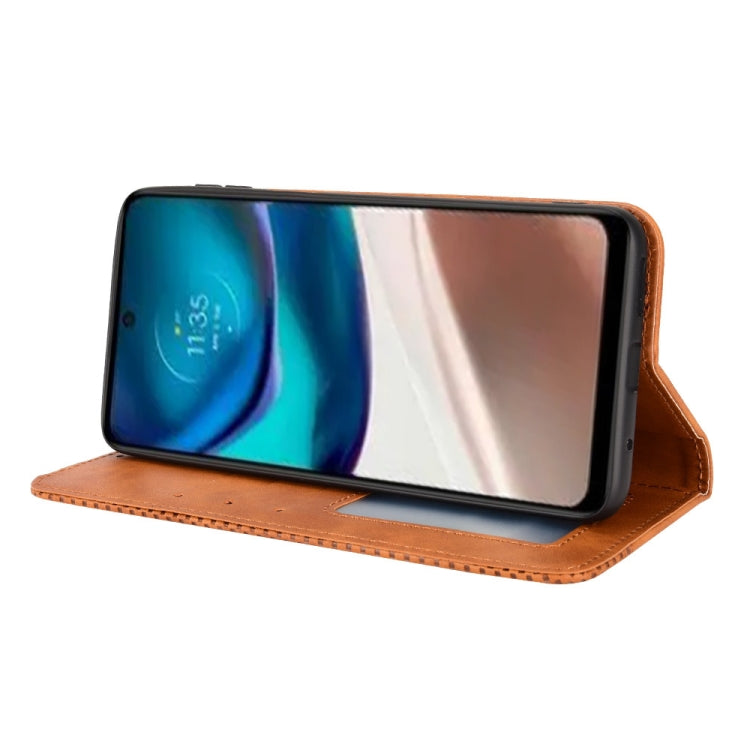 For Motorola Moto G42 Magnetic Buckle Retro Texture Leather Phone Case