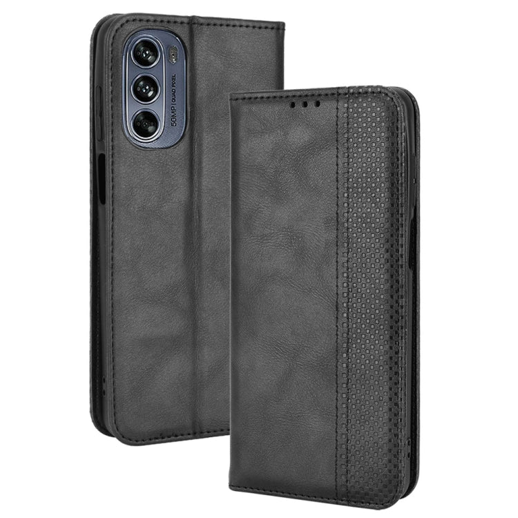 For Motorola Moto G62 5G Magnetic Buckle Retro Texture Leather Phone Case