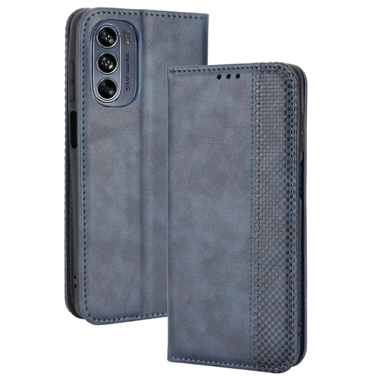 For Motorola Moto G62 5G Magnetic Buckle Retro Texture Leather Phone Case