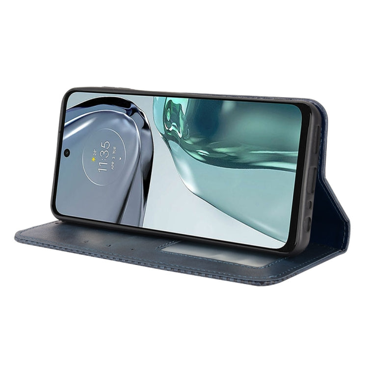 For Motorola Moto G62 5G Magnetic Buckle Retro Texture Leather Phone Case