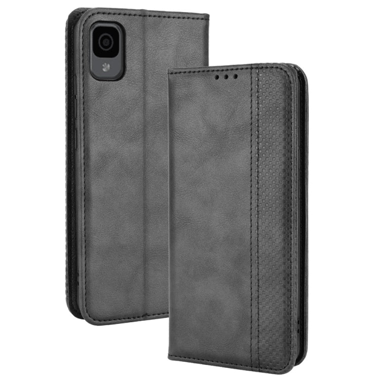 For TCL 30Z Magnetic Buckle Retro Texture Leather Phone Case