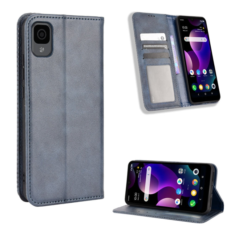 For TCL 30Z Magnetic Buckle Retro Texture Leather Phone Case