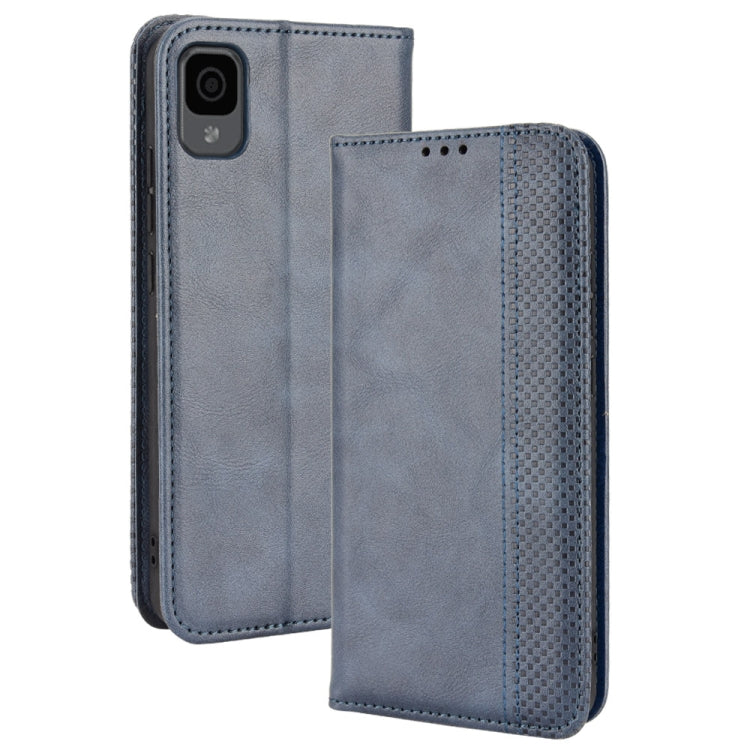For TCL 30Z Magnetic Buckle Retro Texture Leather Phone Case