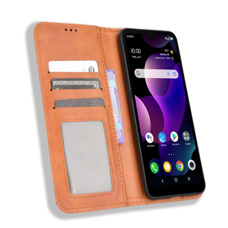 For TCL 30Z Magnetic Buckle Retro Texture Leather Phone Case